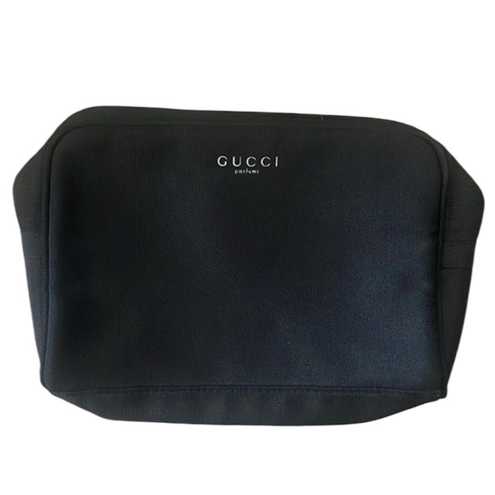 Gucci Travel  Black Cosmetic Bag Like New
